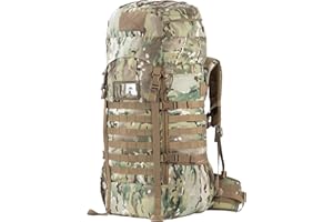 BACKFERRY 75L Tactical Backpack with Internal Frame, MOLLE, and Hydration System for Camping,Hunting,Backpacking,Hiking and Wild Adventure