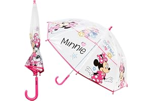 Disney Ombrello Pioggia - Stitch Frozen Ombrello Trasparente per Bambina Ombrelli Da Pioggia a Cupola Antivento Anti UV Stitch Gadget & Frozen Originali