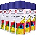 Elegant Multipurpose SPRAY PAINT – Dark Blue – 400ML – PACK OF 6, 6 Pack (400ML x 6 Pcs) – Fast Drying DIY Paint – All Weather Resistance – Interior And Exterior Acrylic Paint