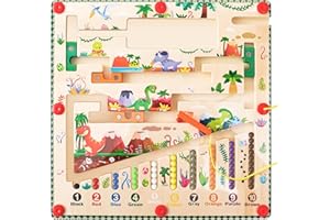 Mailfull Laberinto Magnetico para Niños Juguetes Montessori Juego de Mesa Tablero Magnetico para Aprendizaje de Colores y Números Juegos Educativos para Niños 2 3 4 5 Años