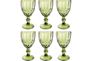 GMMH Vintage 6 Condivisione Set ROMA Bicchiere da vino Vetro Vetraio Bicchieri da vino Bicchiere per ghiaccio Bicchieri per acqua Bicchiere highball Brocca acqua - verde
