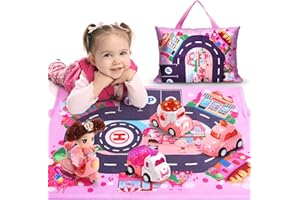 Dislocati Girls Toys for 1-3 Year Olds,Pull Back Toy Cars for Girls 1-3 Years Old Toddler Vehicles with Montessori Learning Birthday Gifts for Toddler