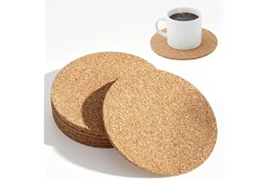 8 stycken underlägg korkunderlägg runda träunderlägg 10 cm 3 mm tjocka korkunderlägg glas återanvändbara för hem restaurang k