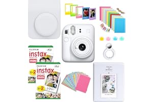 Clikoze Appareil photo instantané avec appareil photo Fujifilm Mini 12 avec étui Mini 12, mini album photo, autocollants, filtres couleur et plus encore