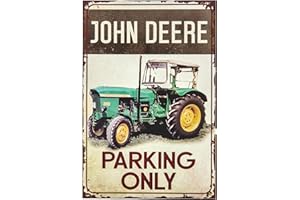 LUCKYLINDE Targhetta per trattore, parcheggio in alluminio, adatta per trattori John Deere, Trekker, amanti del bulldog 30 x 20 cm