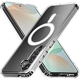 Rongep Samsung Galaxy S24 FE i&ccedil;in Şeffaf Kılıf Mag-Clear G&uuml;&ccedil;l&uuml; Manyetikli [MagSafe ile Uyumlu] S24 FE Koruyucu Sararmaya Daya