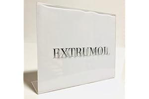 EXTRUMOL Portafoto/Porta folletos/Porta precios APAISADO (HORIZONTAL) Metacrilato inclinado 105mmx148mm (DIN A6)