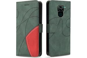 KKEIKO Funda para Xiaomi Redmi Note 9 / Redmi 10X 4G, Billetera Carcasa de PU Cuero, Anti Golpes Magnético Funda con Stand Function para Xiaomi Redmi Note 9 / Redmi 10X 4G, Verde