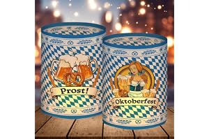 12 st dekorativa bordsljuslampor för Oktoberfest, blå bayersk dekoration, ölfestdekoration, 12 delar, lämplig för värmeljus e