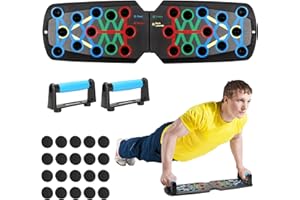 VOLIVEETA Foldable Push Up Board, Multifunctional Push Up Handles Effectively Can Exercise The Muscle Of The Upper Body Shoulders,chest,back And Triceps，press Up Board Suitable For Men And Women