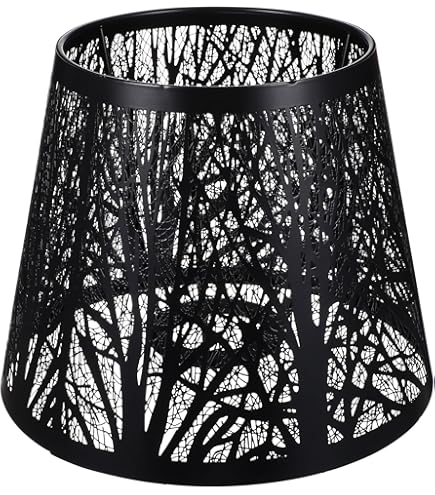 Lampenkappen voor tafellamp, lampenkap, staande lamp, ijzer, kunst, holle vormgeving, schaduw, kroonluchter, E26 E27, beschermhoes voor plafondlamp, hanglamp, natuur, wandlamp, decoratie (wit goud
