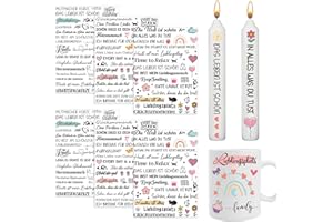 Yomover Candle Tattoos Rub on Sticker – Pack of 6 Relax Candle Tattoos, Rub on Stickers, Relax Transfer Stickers, Candle Foil, Candle Stickers for Keraflott Furniture Glass Wood DIY Crafts Decoration