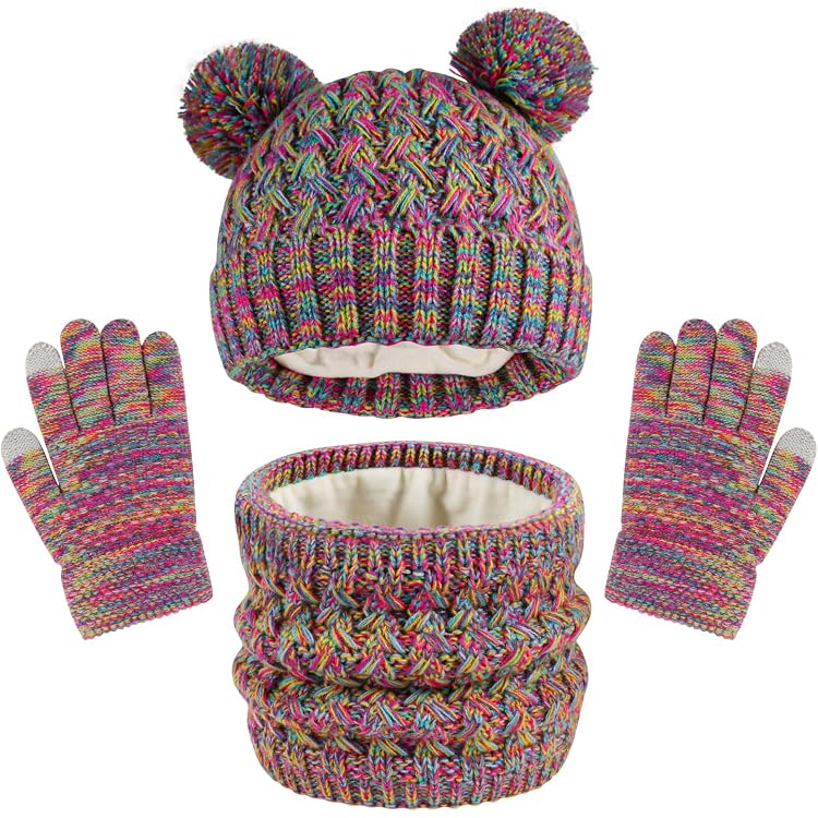 Bonnet D'Hiver Fille PinkSheep - Tricoté Doux Avec Décorations - 4 à 14 Ans - Tendance