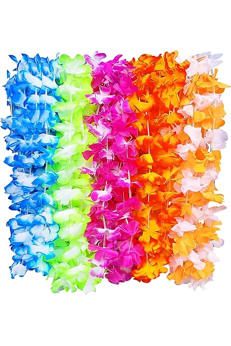 Ghirlande Hawaiane Per Feste - Confezione Da 10 Pezzi | Tropicali, Colorate, Per Spiaggia E Luau - Foto 9