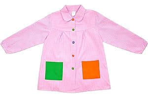 ETREXONLINE Malschürze für Kinder in der Schule, Bastelschürze für Kinder mit Knopf, Schürze für Schule und Handwerk