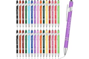 Faccito 30 Pcs Inspirational Ballpoint Pens Motivational Quotes Pen with Stylus Tip Inspirational Positive Pen Encouraging Pen Black Ink Novelty Pen Thank You Pen for Adults Kids Gifts(Inspirational)