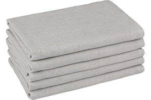 Tuiste Zestaw 5 ściereczek do naczyń, 40 x 70 cm, ręcznik kuchenny, bawełniane, wzór ścierki do suszenia kuchni, kolor: szary