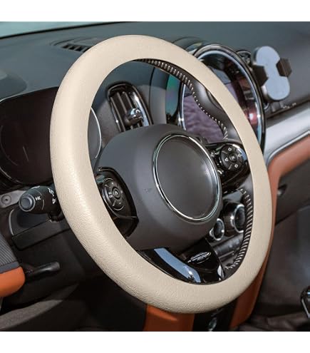 Adunsiaoto Couvre Volant En Microfibre Cuir Souple - Antidérapant Respirant Universel Noir