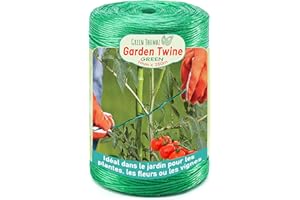 Green Thumbz Ficelle de Jardin Verte - Fil Jardinage Vert (1 mm x 250 m) - Ficelle Corde pour Plantes, Bottes de Paille & Parcelles de Jardin - Corde Polypropylene Résistant aux Intempéries