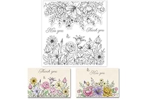 GLOBLELAND Sellos transparentes de fondo de flores para primavera, verano, lirio, mariposa, girasol, silicona, sellos transparentes para hacer tarjetas, álbumes de recortes