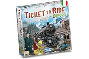 Asmodee - Ticket to Ride Europa, Gioco da Tavolo Avventura Ferroviaria, Divertimento per Famiglie e Giocatori Esperti, Costruisci Reti Ferroviarie - 2-5 Giocatori, 8+ Anni, Edizione in Inglese