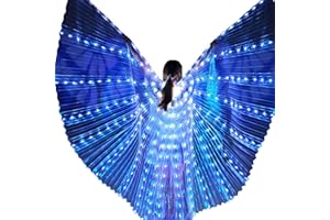 Zebery LED-Flügel für Erwachsene, LED-Schmetterlingsflügel, Isis-Flügel, leuchtende Bauchtanz-Kostüme