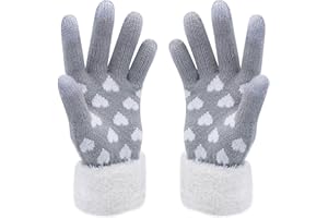 VENI MASEE Winter Touchscreen Gloves, Snow Flower Print, Keep Warm,for Men and Women
