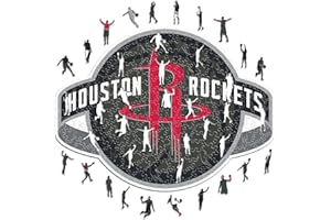 Iconic Puzzles- Houston Rockets, Logo Puzzle in Legno 100% sostenibile con Licenza Ufficiale NBA, Colore, Taglia M, HoustonRockets-M