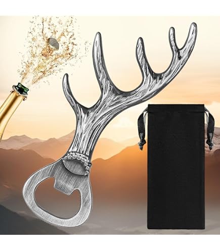 LULLEA Hirsch Flaschenöffner – Bronze Oder Silber, Aus Metall, Geschenk Für Jäger, Naturfans & Sammler