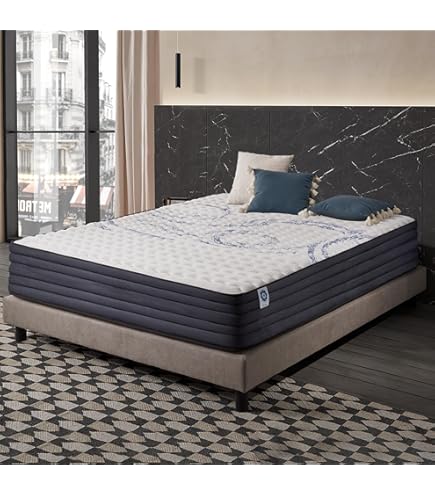 Cosmos Gamma Hybride - 7 zone Matras 180x200 cm - Hardheid H3/H4 (Medium- stevige) - 30 cm - Kern met pocketveren schuim met hoge dichtheid – Blue Latex comfortlaag - Omkeerbaar
