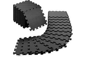 WELLDER Tappeto Palestra 20 Pezzi Tappetino Fitness da Ginnastica a Puzzle Eva Pavimento Protettivo Incastro Tatami Gomma Allenamento Protezione Sport Materassino Gommato Mattonella