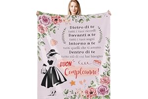 G-dake Regalo Donna Compleanno, Regali Compleanno Coperta, Idee Regalo per Lei, Moglie Ragazza Figlia Sorelle Mamma Migliore Amica Nonna Zia Colleghi, Coperte Soffice 150x200cm