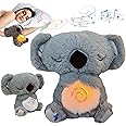 JULI Anxiety Relief Koala, Breathing Teddy Anxiety Bear with Calming Music, Lights, Sleeping Otter Plush, Soothing Koala for Adults & Kids, Stress Relief Stuffed Animal (3-Level Adjustable Volume)
