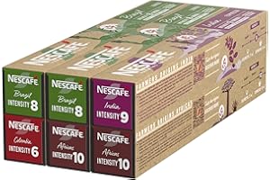 ‎NESCAFE FARMERS ORIGINS NESCAFÉ Farmers Origins Kaffeekapseln Probierset (4 Varianten), 6 x 10 (60 Kapseln) - Kaffeekapseln für Nespresso Maschinen