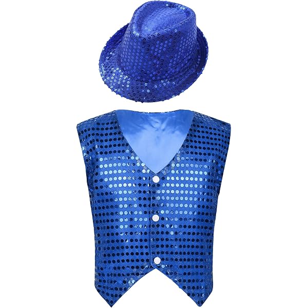 Gilet Paillettes Enfant Danse - Sans Manches - Taille 2-18 Ans - Pour Spectacle, Disco, Hip-hop Et Gymnastique