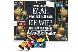 ‎PRINTPLANET printplanet - Lindt Hello Adventskalender mit Spruch und Füllung in 4 Sorten - Mir doch Egal wie alt ich Bin, ich Will trotzdem einen Adventskalender - 2025