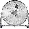 Tower T662000 Metal High-Speed Velocity Floor Fan with Adjustable Tilt, 18”, 100W, Chrome