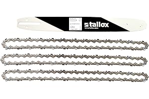 tallox 1 Espada y 3 Cadenas de Sierra 3/8" 1,3 mm 52 eslabones 35 cm Compatible con Oregon Bosch Dollmar Hitachi Echo Einhell Makita Husqvarna y Otras