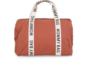 CHILDHOME, Mommy Bag, Changing Bag, Maternity, Travel Bag, Large Capacity, Changing Mat, Adjustable Shoulder Strap, Insulated Pocket, Suitcase Passage, Signature Collection, Terracotta