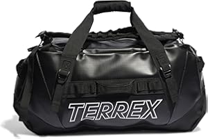 adidas Unisex - Adulto Terrex RAIN.RDY Expedition Duffel Bag M - 70L, Black/White, One size