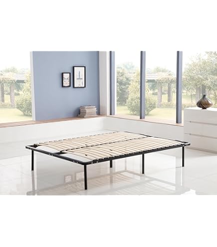 Hypnia Sommier Essentiel 160x190cm - Pieds Et Lattes Bois Massif Blanc Sommier Hypnia Essentiel