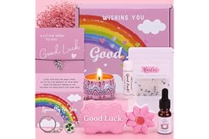 BAICAI Bath Sets Good Luck Pamper Gifts for Women, Unique Skin Care Self Care Package for Her Pamper Hampers Kit for Women, Encouragement Gift Birthday Gift Ideas for Women Best Friend, Bestie, Sister, Her