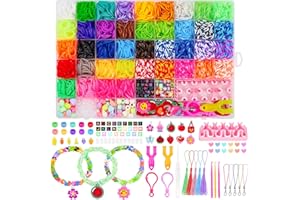 Lahrma 3500+ Loom Band Kit, 40 Colours DIY Loom Bands Starter Kits with S Clip Crochet Hook Bead in 54 Boxes, Friendship Rubber Band Bracelet Making Kit & Loombands Set for Girls Boys