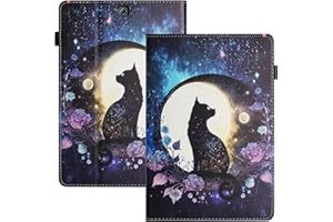 LSPCASA Carcasa para Samsung Galaxy Tab S2 9.7 Pulgadas PU+TPU Material Funda Samsung Galaxy Tab S2 con Ranuras para Tarjetas Funda Tablet Samsung Galaxy Tab S2 Gato