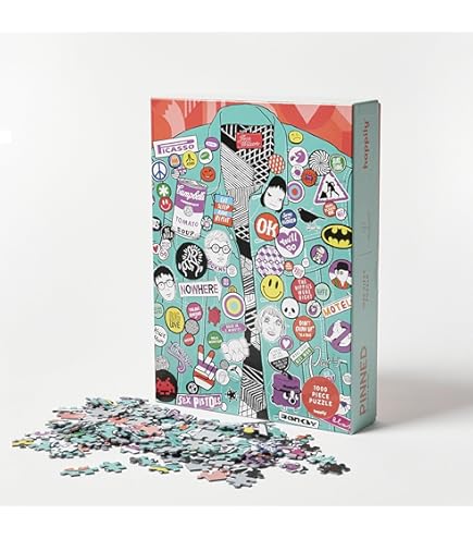 "In The 70s" 1000-Piece Jigsaw Puzzle For Adults - Retro Illustration On Recycled Board