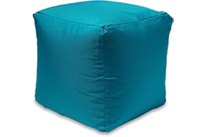 Home Sweet Home UK 100% Waterproof Cube Bean Bag Footstool Modern Square Pouffes for Living Room Large Cube Plush Pouffe Footstool For Indoor & Outdoor Stylish & Durable Square Beanbag Pouffe Stool