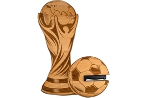 ERNESTINE - Planche apéro football bois forme coupe du monde avec couteau - planche à découper cadeau homme papa - idée cadeau apéritif charcuterie fromage amis famille - Coupe du monde football jeu