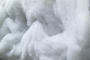 PEMMIPRODUCTS Deko-Schnee-Shop Füllwatte aus 100% Polyester, Weiss,1 kg, fein,(EUR 9,80/kg), Öko-Tex Standard 100, Produktklasse 1, waschbar, Bastelwatte geeignet als Füllmaterial für z.B. Plüschtiere, Puppen usw.