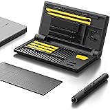 Set di Cacciaviti Precisione, 48 in 1 Set di Bit Elettrico, Ricaricabile con 2 Impostazioni di Coppia di Serraggio, con Luce 
