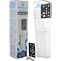 Pluviomètre Jardin 35mm - Vert | Plastique Solide | Échelle Précise - Pour Pluie, Irrigation